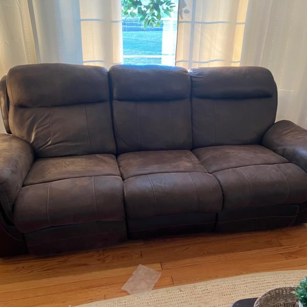 Photo of Reclining couch and loveseat . 