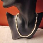 Stunning Sophisticated White 6.5 mm 16" Pearl Necklace With 14K Gold Clasp