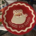 Santa cookie plate & Snowman holiday plate