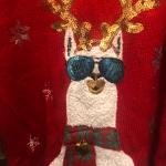 Ugly LLama Christmas sweater XL