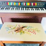 Lowrey Teenie Genie Organ and Needlepoint Bench  (BR3-JM)