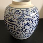 One Asian Blue/White Ginger Jar (Missing Lid / As Is)