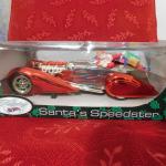 12-inch Holiday Hot Wheels 2002 Santa's Speedster; Red & Chrome 1:18