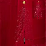 Scroll Christmas Ornament Tree 48" x 28" New  Metal Tree with stand 