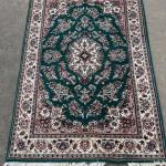 SMALL PERSIAN STYLE Vintage Area Rug in dark green 4x6
