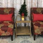 Pair of fall colored Slipper Chairs