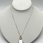 LOT 67: Sterling & Mother of Pearl Pendant on 18" Silver Chain