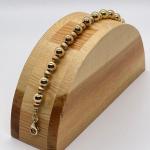 LOT 71: 14K EternaGold 7-1/4" Polished & Satin Gold Bead Bracelet - 4.1 gtw