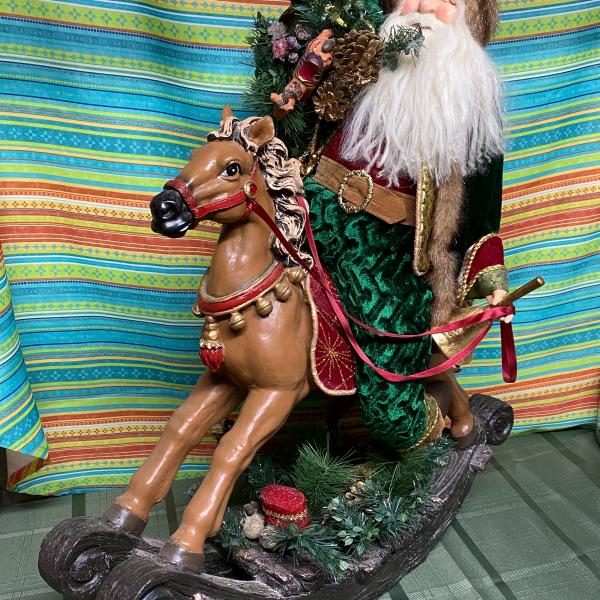 Photo of Large Rocking Horse Santa Decoration