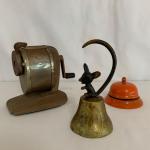 Brass Mouse Bell & More Vintage School Items (LR-HS)