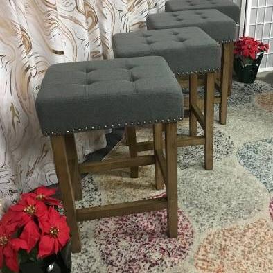 Photo of Four New Gray  Barstools-PRICE REDUCED!