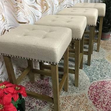 Photo of Four New Tan Barstools-PRICE REDUCED!
