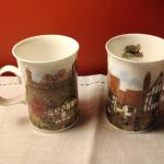 Dunoon Sue Scullard *Manor Houses*  2 Fine Bone China Mugs - Made in England