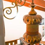 MOROCCAN / TURKISH SWAG LAMP OF CERAMIC AND CLOTH