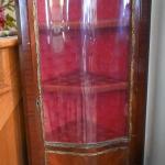 COLONIAL CORNER CABINET WITH RED LINING