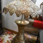 MOROCCAN / TURKISH PERFERATED METAL FLOOR LAMP WITH LIGHTED BASE