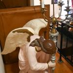 LARGE CHURCH STATUARY OF ANGEL CANDLE HOLDER