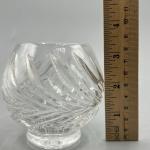 Vintage Art Deco Round Etched Glass Circular Bowl