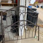 BRONZE WROUGHT IRON BED FRAME (head & footboards)