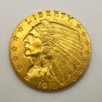 8773 Indian Head 1913 $2.50 Gold Coin