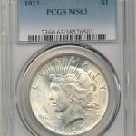 1923 Silver Peace Dollar PCGS