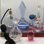 Vintage Lot of Crystal Glass Perfume Bottles