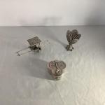 Lot 9002  Three Miniature Asian Inspired Silver Pieces
