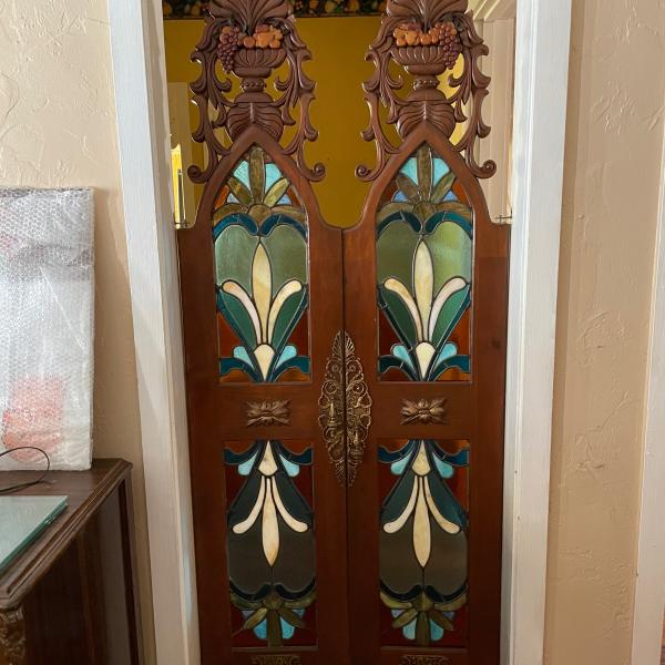 Photo of Antique Handcrafted Wooden Swinging Doors (Unique item)