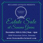 📣 Reclaimed Antiques ESTATE SALE THIS WEEKEND in SONOMA!