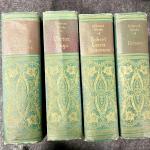Vintage Hardcover Book Lot Set of Collected Works Charles Dickens Victor Hugo Ro