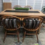 BIG Family Table and six Chairs with Leaf-PRICE REDUCED!