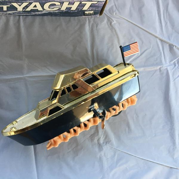 Photo of Vintage Wind-Up "Real 44 Foot Yacht" Jobar International W/ Box Toys Boat