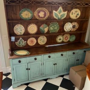 Photo of Handpainted tromp l'oeil country hutch - 