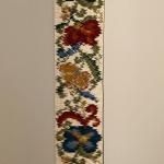 Wall hanger bell pull tapestry embroidered 42 1/2" 