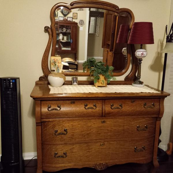 Photo of  ANTIQUE SIDEBOARD AND DRESSER