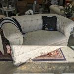 Couch, Loveseat & chair, Chesterfield style in Ivory