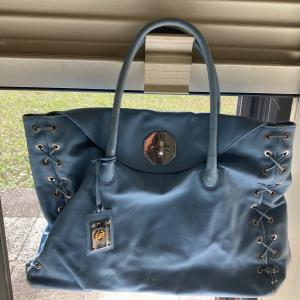 Photo of Roberto cavalli lt blue leather bag