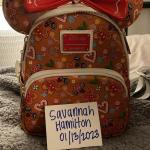 Disney Christmas loungefly bag with matching ears