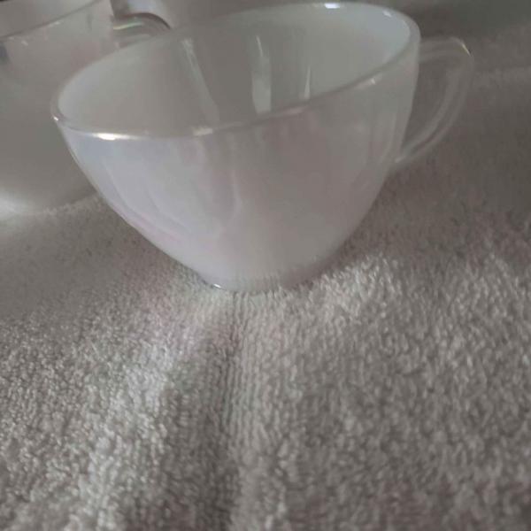Photo of Vintage Federal Moonglow Cups - Set of 4 and Sugar cup