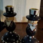 Pair of Uncle Sam Candleholders