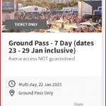 Ground Pass Australian Open Tickets