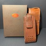 LOT 135R:Vtg. Concerto Leather Cell Phone Case, The Bridge Leather Pouch w/Box &