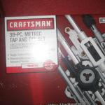 Craftsman metric tap and die set