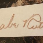 Babe Ruth Signed Autograph Cut Paper Slip (sold)