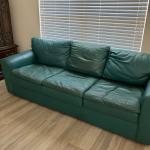Leather Queen sofa sleeper 