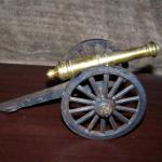 Vintage Cast Iron and Brass Cannon