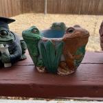 FUN Cheerful 3 Frog Planter - Your Kids will love it!!