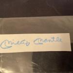 Sold- Mickey Mantle Autograph Signed on Cut Paper
