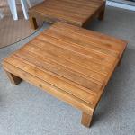 Pair of Outdoor Wooden Coffee Tables (G-TF)