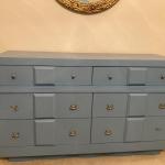 Blue painted vintage dresser, all wood
